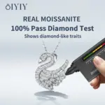 OIYIY Moissanit Schwan-Kette – Diamanttester-Darstellung laut Anbieter