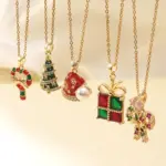 DoreenBeads Weihnachtsketten Damen – Geschenk, Tannenbaum, Mütze und Schleife