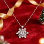 Huitan Schneeflocken-Kette Damen – silberfarbene Variante