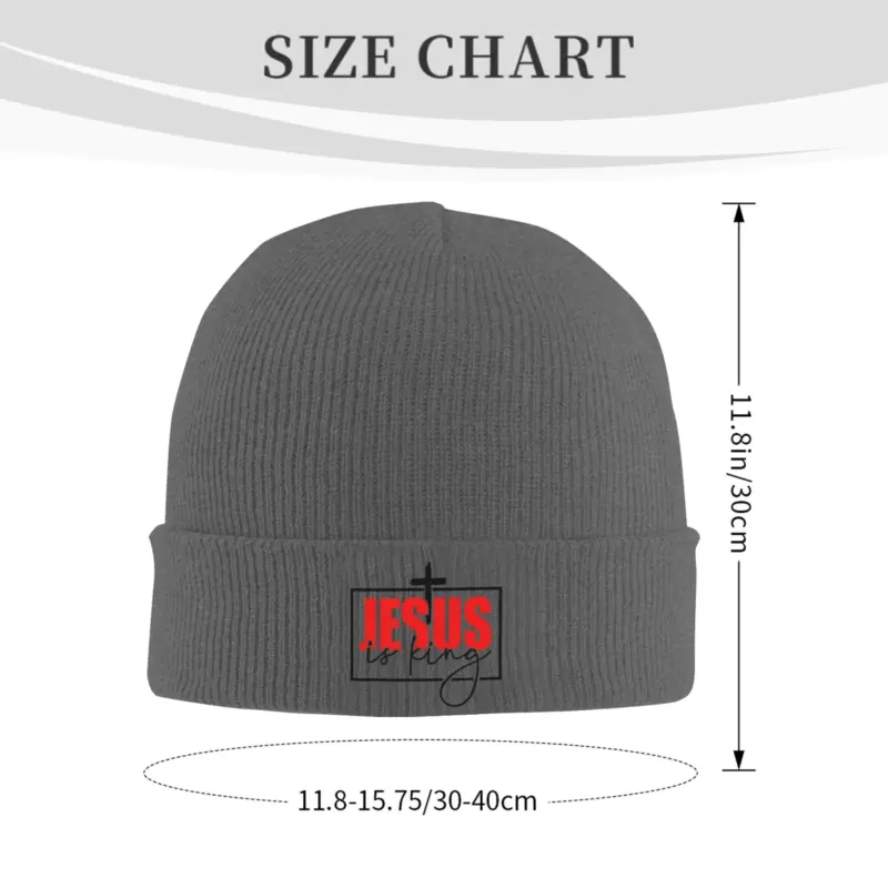 Größengrafik der Jesus Is King Beanie mit ca. 30 cm Höhe