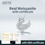 OIYIY Moissanit Schwan-Kette – GRA-Zertifikat laut Anbieter