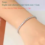 925 Sterling Silber Moissanit Tennisarmband – Detailansicht