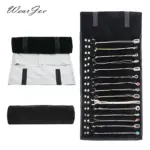 Rollbare schwarze Schmucktasche für Ketten und Anhänger
