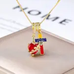 Chelsea Kette – Herz mit Blütenzweig und FE-Kreuz