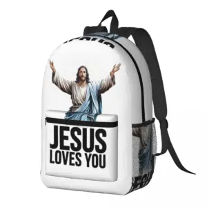 Jesus Loves You Rucksack – christlicher Tagesrucksack mit Glaubensbotschaft