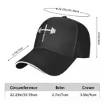 Philipper 4,13 Fitness Cap Maßbild – 55 bis 59 cm Kopfumfang