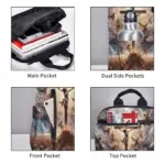 Jesus-Motiv-Rucksack mit Hauptfach, Frontfach, oberen und seitlichen Taschen in der Lieferantengrafik