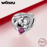 925 Sterling Silber Familien Charm von WOSTU – Detailansicht