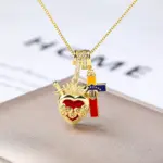 Chelsea Kette – Flammenherz mit Kreuz, Rosen und FE-Kreuz