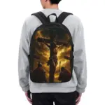 Christlicher Laptop-Rucksack mit Kreuzmotiv – Detailansicht