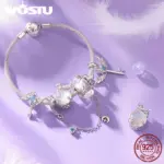 WOSTU Charms aus 925 Silber – Engel- und Einhorn-Designs
