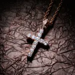 TOPGRILLZ Iced Out Kreuzanhänger mit Zirkonia