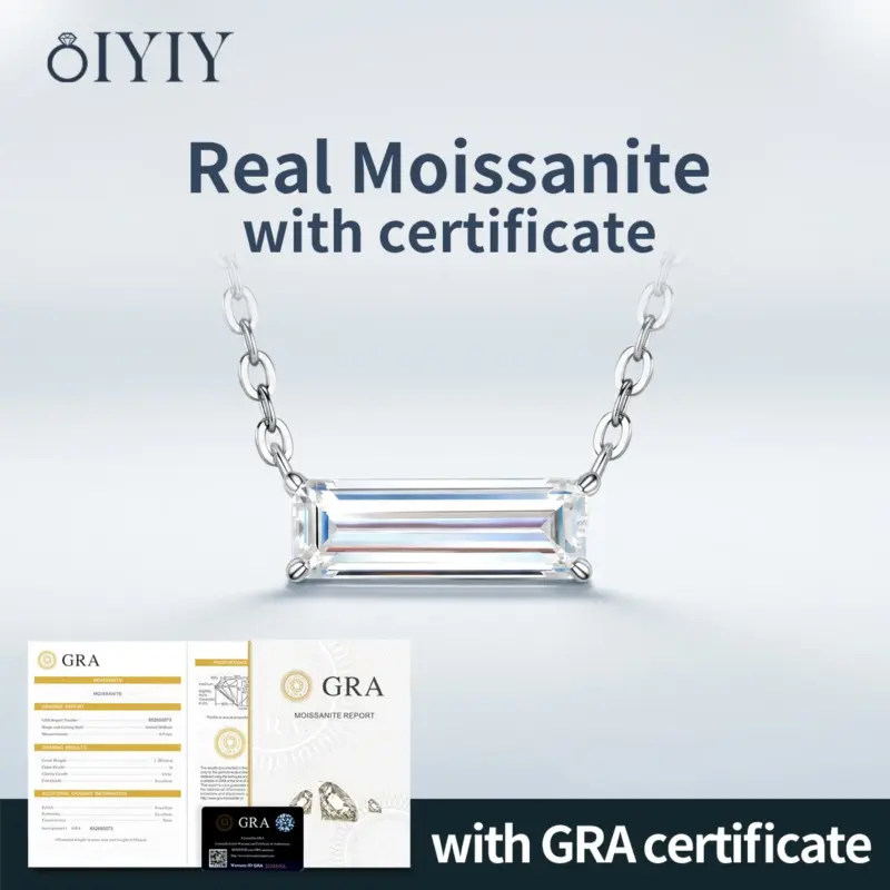 OIYIY 3 CT Moissanit Kette – GRA-Zertifikat laut Anbieter