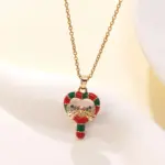 DoreenBeads Weihnachtskette – Weihnachtskranz mit Schleife