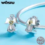 WOSTU Kreuz Charm 925 Silber – Detailansicht