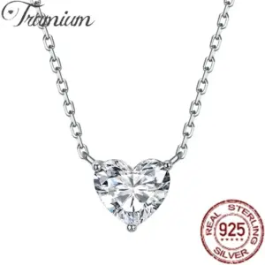 TRUMIUM Herzkette Damen aus 925 Sterling Silber mit Zirkon