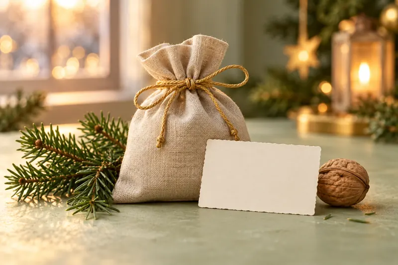 Geschenkbeutel und Karte als Symbolbild für Schmuck mit persönlicher Bedeutung